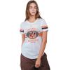 imageUltra Game Womens NFL Official Soft Mesh Varsity Stripe TShirtWhite