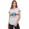 imageUltra Game Womens NFL Official Soft Mesh Varsity Stripe TShirtWhite