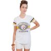 imageUltra Game Womens NFL Official Soft Mesh Varsity Stripe TShirtWhite