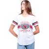 imageUltra Game Womens NFL Official Soft Mesh Varsity Stripe TShirtWhite