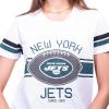imageUltra Game Womens NFL Official Soft Mesh Varsity Stripe TShirtWhite