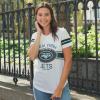 imageUltra Game Womens NFL Official Soft Mesh Varsity Stripe TShirtWhite