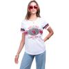 imageUltra Game Womens NFL Official Soft Mesh Varsity Stripe TShirtWhite