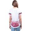 imageUltra Game Womens NFL Official Soft Mesh Varsity Stripe TShirtWhite