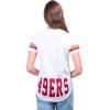 imageUltra Game Womens NFL Official Soft Mesh Varsity Stripe TShirtWhite
