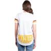 imageUltra Game Womens NFL Official Soft Mesh Varsity Stripe TShirtWhite