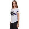 imageUltra Game Womens NFL Official Soft Mesh Varsity Stripe TShirtWhite