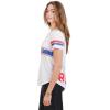 imageUltra Game Womens NFL Official Soft Mesh Varsity Stripe TShirtWhite