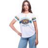 imageUltra Game Womens NFL Official Soft Mesh Varsity Stripe TShirtWhite