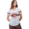 imageUltra Game Womens NFL Official Soft Mesh Varsity Stripe TShirtWhite