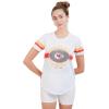imageUltra Game Womens NFL Official Soft Mesh Varsity Stripe TShirtWhite