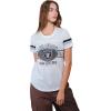 imageUltra Game Womens NFL Official Soft Mesh Varsity Stripe TShirtWhite