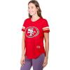 imageUltra Game Womens NFL Official Soft Mesh Varsity Stripe TShirtTeam Color