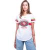 imageUltra Game Womens NFL Official Soft Mesh Varsity Stripe TShirtWhite