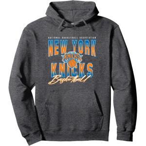 imageNBA Official New York Knicks Hook Pullover HoodieDark Heather Grey