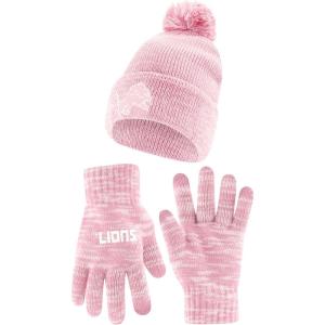 imageUltra Game Adults NFL Official Super Soft Winter Beanie Knit Hat with Warm Touch Screen GlovesPink