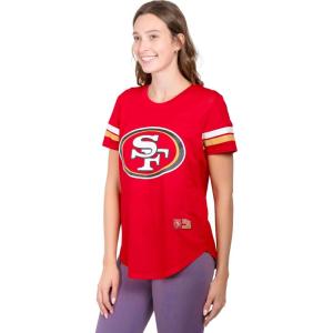 imageUltra Game Womens NFL Official Soft Mesh Varsity Stripe TShirtTeam Color