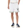 imageUltra Game Mens NBA Official Active Knit 8 Showtime Basketball Training ShortsWhite