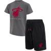 imageUltra Game NBA boys Nba Official Super Soft Game Time Tshirt amp Shorts SetHeather Charcoal