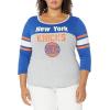 imageUltra Game Womens NBA Official Standard T Raglan Baseball 34 Long Sleeve Tee ShirtHeather Gray