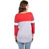 imageUltra Game Womens NBA Official Standard T Raglan Baseball 34 Long Sleeve Tee ShirtHeather Gray