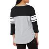imageUltra Game Womens NBA Official Standard T Raglan Baseball 34 Long Sleeve Tee ShirtHeather Gray