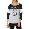 imageUltra Game Womens NBA Official Standard T Raglan Baseball 34 Long Sleeve Tee ShirtHeather Gray