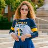 imageUltra Game Womens NBA Official Standard T Raglan Baseball 34 Long Sleeve Tee ShirtHeather Gray
