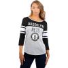 imageUltra Game Womens NBA Official Standard T Raglan Baseball 34 Long Sleeve Tee ShirtHeather Gray