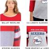 imageUltra Game Womens NBA Official Standard T Raglan Baseball 34 Long Sleeve Tee ShirtTeam Color
