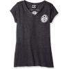 imageUltra Game Womens NBA Official VNeck Rhinestone Short Sleeve Tee ShirtCharcoal