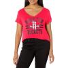 imageUltra Game Womens NBA Official VNeck Rhinestone Short Sleeve Tee ShirtTeam Color