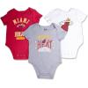 imageUltra Game Youth NBA Official Baby Super Soft Cotton 3 Pack Creeper BodysuitAssorted