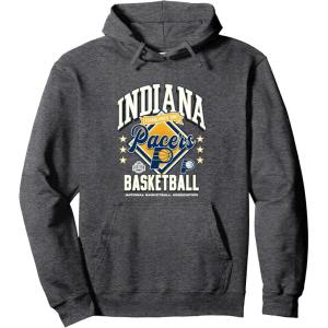 imageNBA Official Indiana Pacers Hardcover Pullover HoodieDark Heather Grey