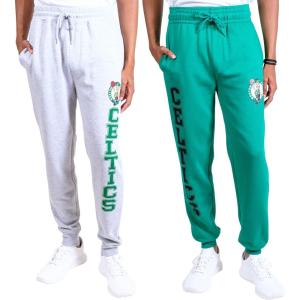 imageUltra Game NBA Boston Celtics Mens Super Soft Team Joggers Sweatpants TwoPack Medium Size