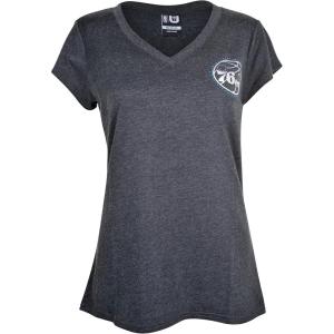 imageUltra Game Womens NBA Official VNeck Rhinestone Short Sleeve Tee ShirtCharcoal