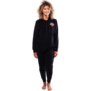 imageUltra Game Womens NBA Official Sleepwear Super Soft Fleece Onesie Pajama Hooded JumpsuitNew York Knicks