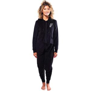 imageUltra Game Womens NBA Official Sleepwear Super Soft Fleece Onesie Pajama Hooded JumpsuitSan Antonio Spurs